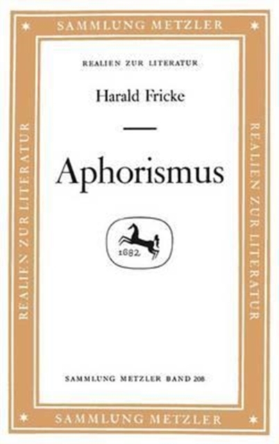 Aphorismus, Paperback / softback Book