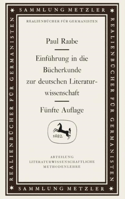 Einfuhrung in die Bucherkunde zur deutschen Literaturwissenschaft, Paperback / softback Book