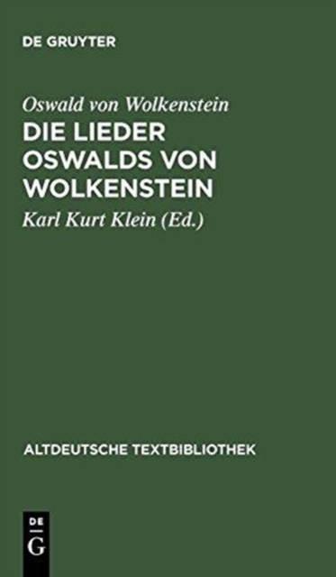 Die Lieder Oswalds Von Wolkenstein, Hardback Book