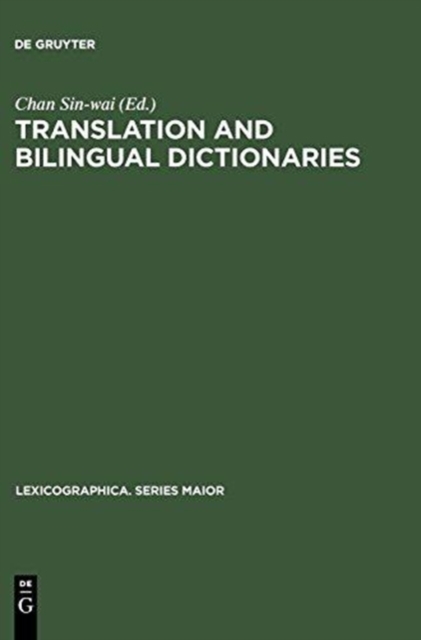 Translation and Bilingual Dictionaries, Hardback Book