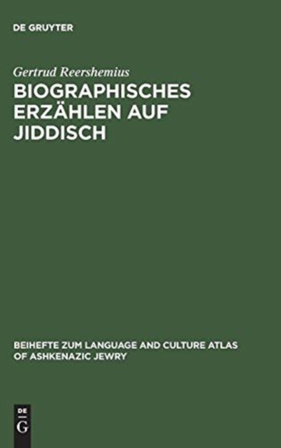 Biographisches Erzahlen auf Jiddisch, Hardback Book