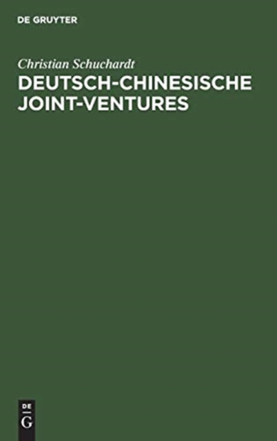 Deutsch-chinesische Joint-ventures, Hardback Book