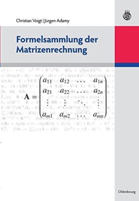 Formelsammlung Der Matrizenrechnung, Paperback / softback Book