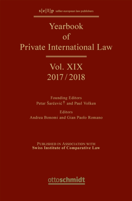 Yearbook of Private International Law Vol. XIX - 2017/2018, PDF eBook