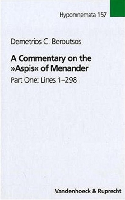 Hypomnemata. : Part One: Lines 1-298, Hardback Book