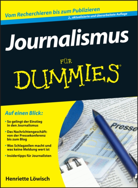 Journalismus fur Dummies, Paperback / softback Book