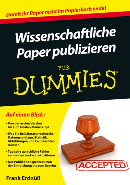 Wissenschaftliche Paper publizieren fur Dummies, Paperback / softback Book