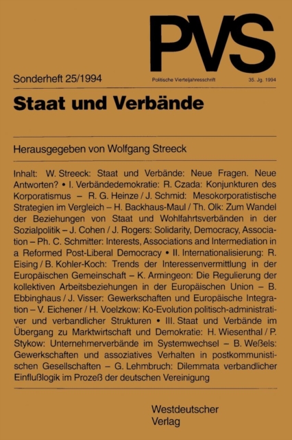 Staat Und Verbande, Paperback / softback Book