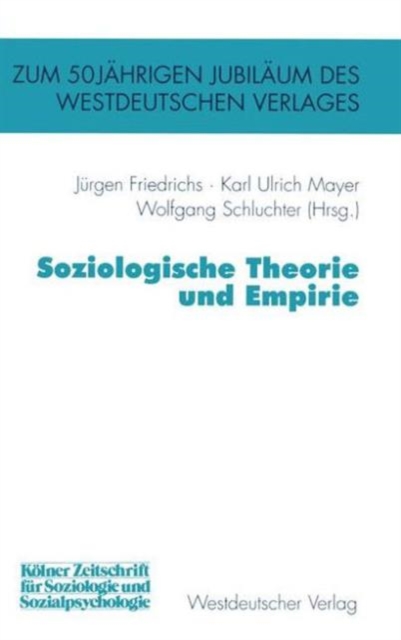 Soziologische Theorie und Empirie, Hardback Book