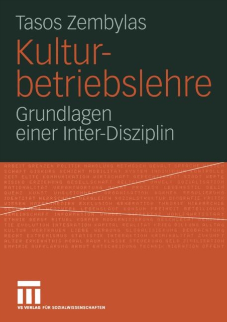 Kulturbetriebslehre, Paperback / softback Book