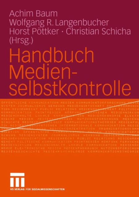 Handbuch Medienselbstkontrolle, Paperback / softback Book