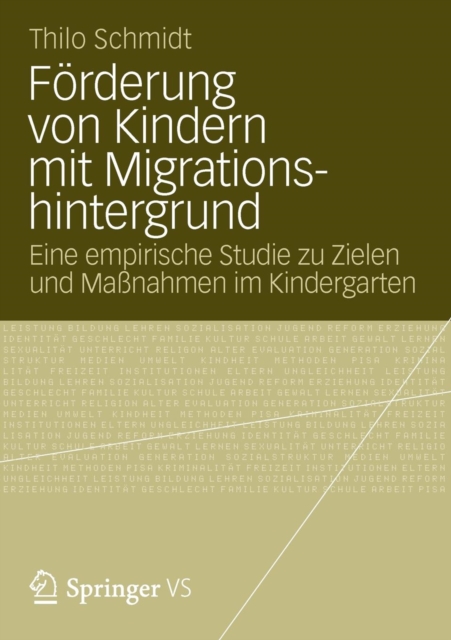 Foerderung Von Kindern Mit Migrationshintergrund : Eine Empirische Studie Zu Zielen Und Massnahmen Im Kindergarten, Paperback / softback Book