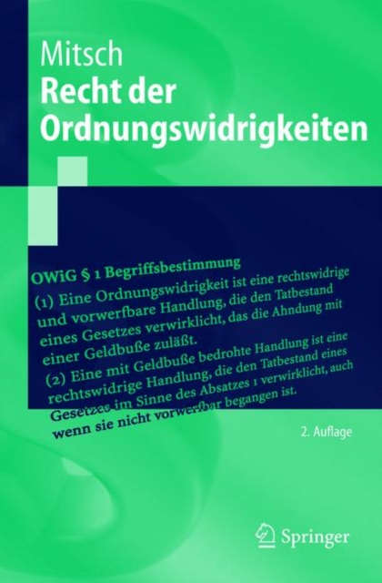 Recht Der Ordnungswidrigkeiten, Paperback / softback Book