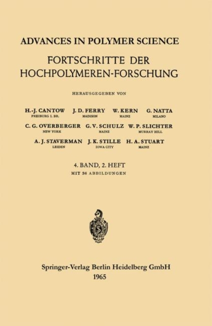 Advances in Polymer Science / Fortschritte der Hochpolymeren-Forschung, Paperback / softback Book