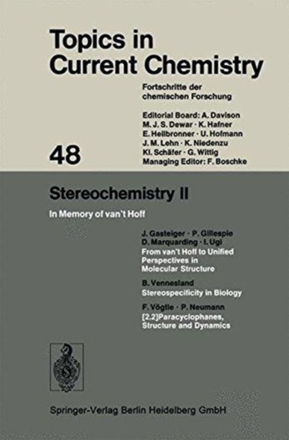 Stereochemistry II : In Memory of van't Hoff, Hardback Book