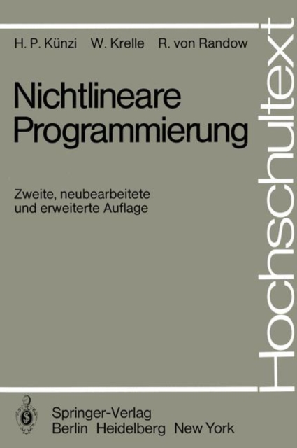 Nichtlineare Programmierung, Paperback / softback Book