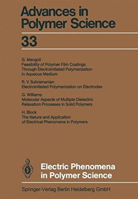 Electric Phenomena in Polymer Science, Hardback Book