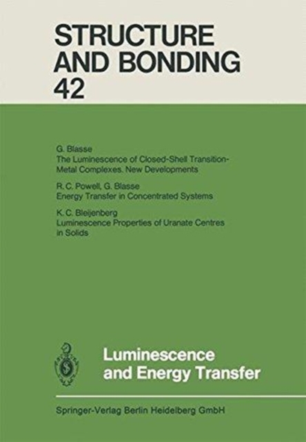 Luminescence and Energy Transfer, Hardback Book