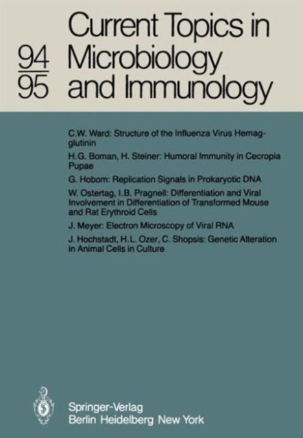 Current Topics in Microbiology and Immunology : 94/95, Hardback Book