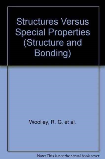 Structures versus Special Properties, Hardback Book