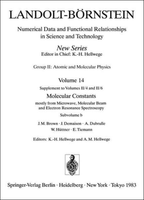 Radicals, Diatomic Molecules and Substance Index, Hardback Book