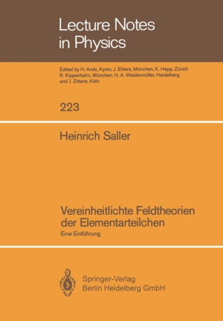 Vereinheitlichte Feldtheorien Der Elementarteilchen : Eine Einfeuhrung, Microfilm Book