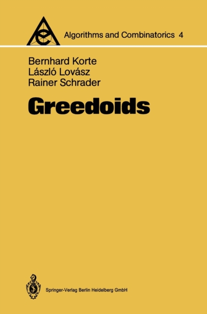 Greedoids, Hardback Book