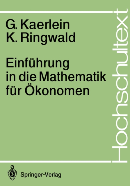 Einfuhrung in die Mathematik fur Okonomen, Paperback / softback Book