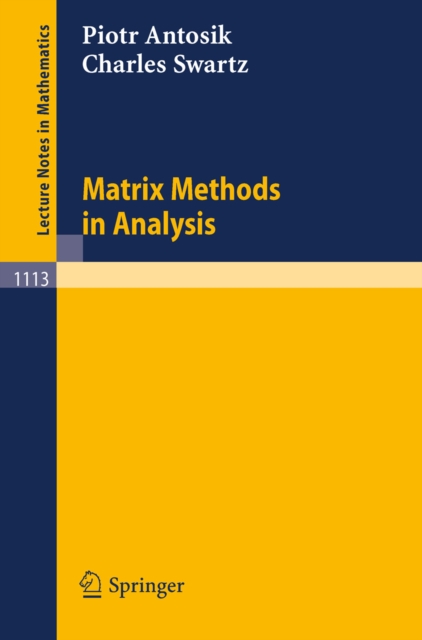 Matrix Methods in Analysis, PDF eBook