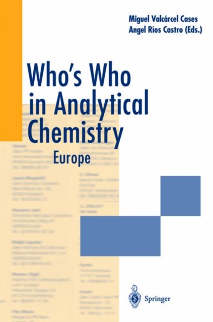 Who’s Who in Analytical Chemistry : Europe, Hardback Book