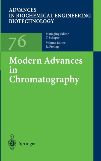 Modern Advances in Chromatography, Hardback Book