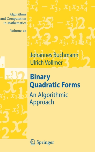 Binary Quadratic Forms : An Algorithmic Approach, Hardback Book