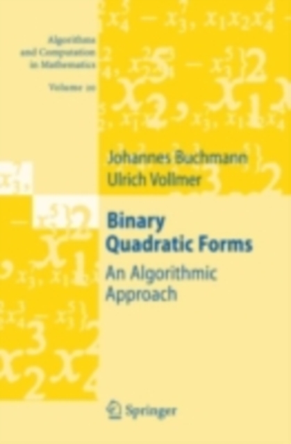 Binary Quadratic Forms : An Algorithmic Approach, PDF eBook