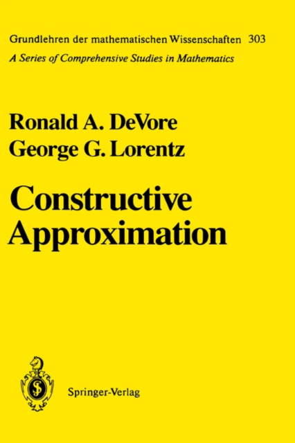 Constructive Approximation, Hardback Book