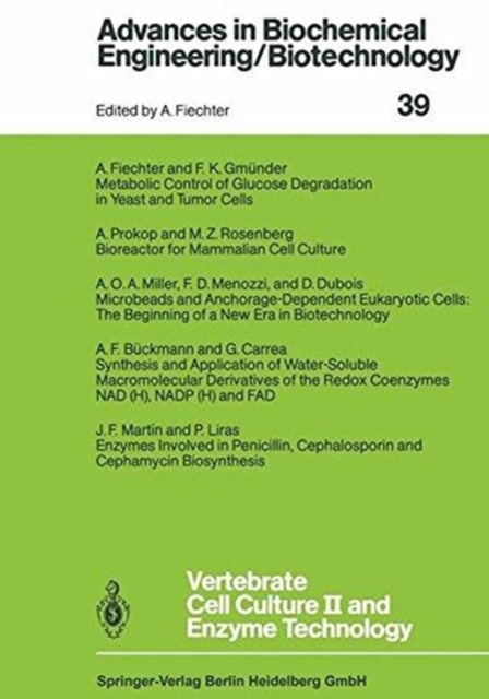 Vertebrate Cell Culture II and Enzyme Technology, Hardback Book