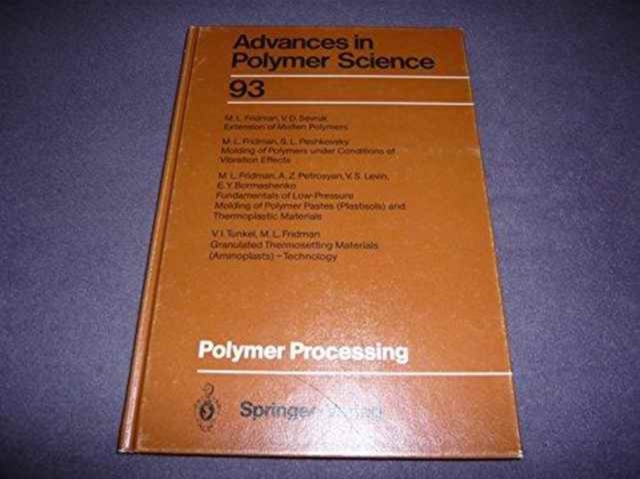 Polymer Processing, Hardback Book