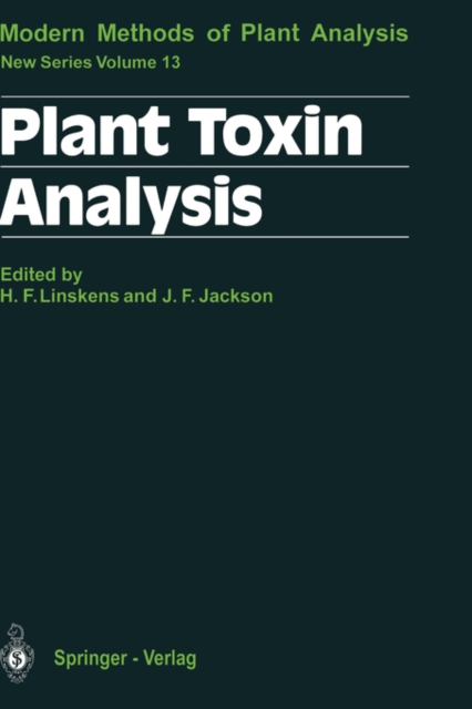 Plant Toxin Analysis, Hardback Book