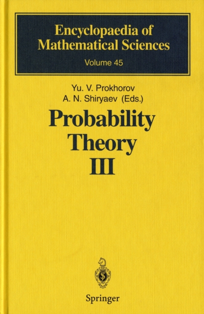 Probability Theory III : Stochastic Calculus, Hardback Book