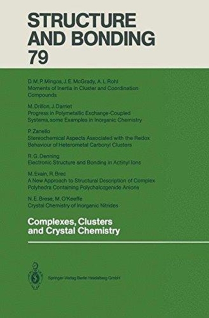 Complexes, Clusters and Crystal Chemistry, Hardback Book