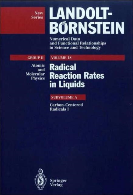 Carbon-Centered Radicals I, Hardback Book