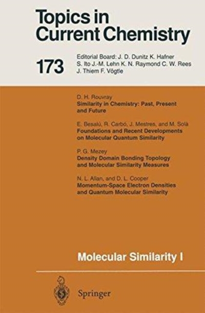 Molecular Similarity I, Hardback Book