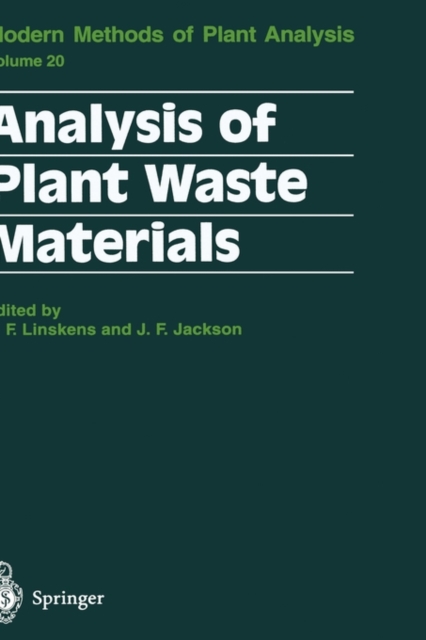 Analysis of Plant Waste Materials, Hardback Book
