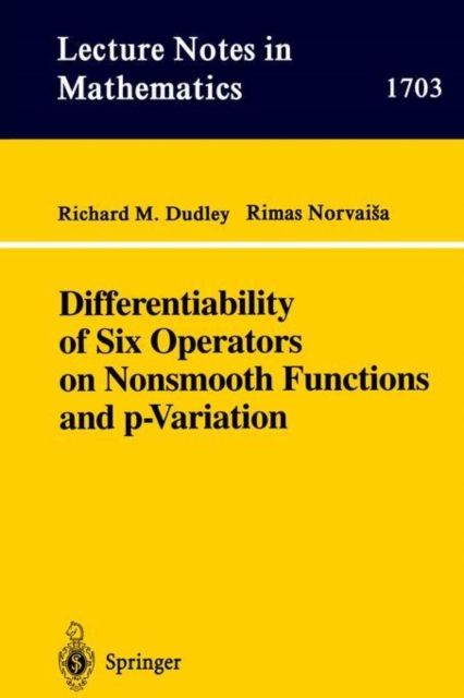 Differentiability of Six Operators on Nonsmooth Functions and p-Variation, Paperback / softback Book