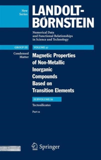 Magnetic Properties of Tectosilicates I, Hardback Book