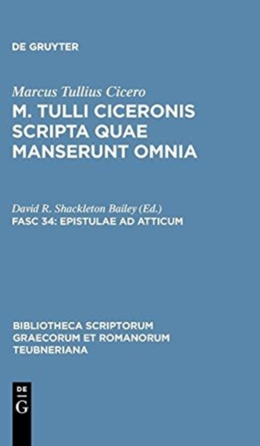 Epistulae AD Atticum, Vol. I CB, Book Book