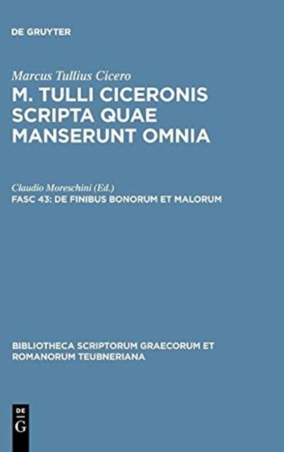 de Finibus Bonorum Et Malorum, Hardback Book