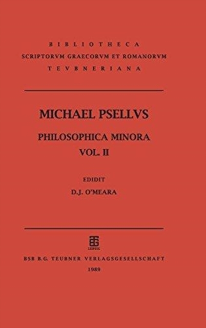 Philosophica Minora, Vol. II CB, Book Book