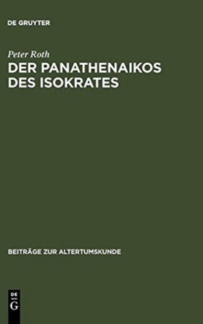 Der Panathenaikos des Isokrates, Hardback Book