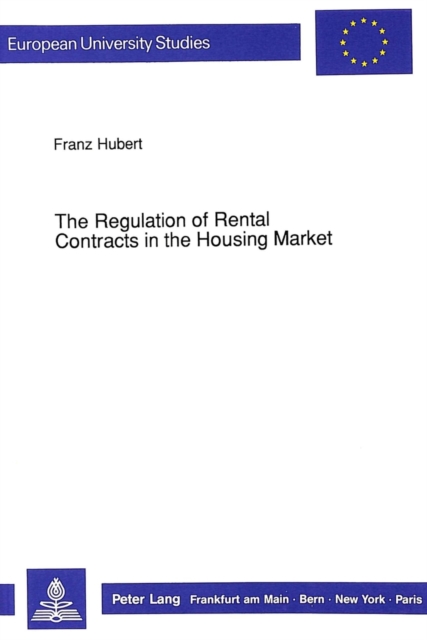 Regulation of Rental Contracts in the Housing Market, Paperback / softback Book