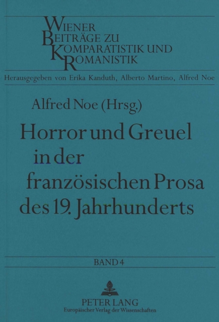 Horror und Greuel in der franzoesischen Prosa des 19. Jahrhunderts, Paperback Book